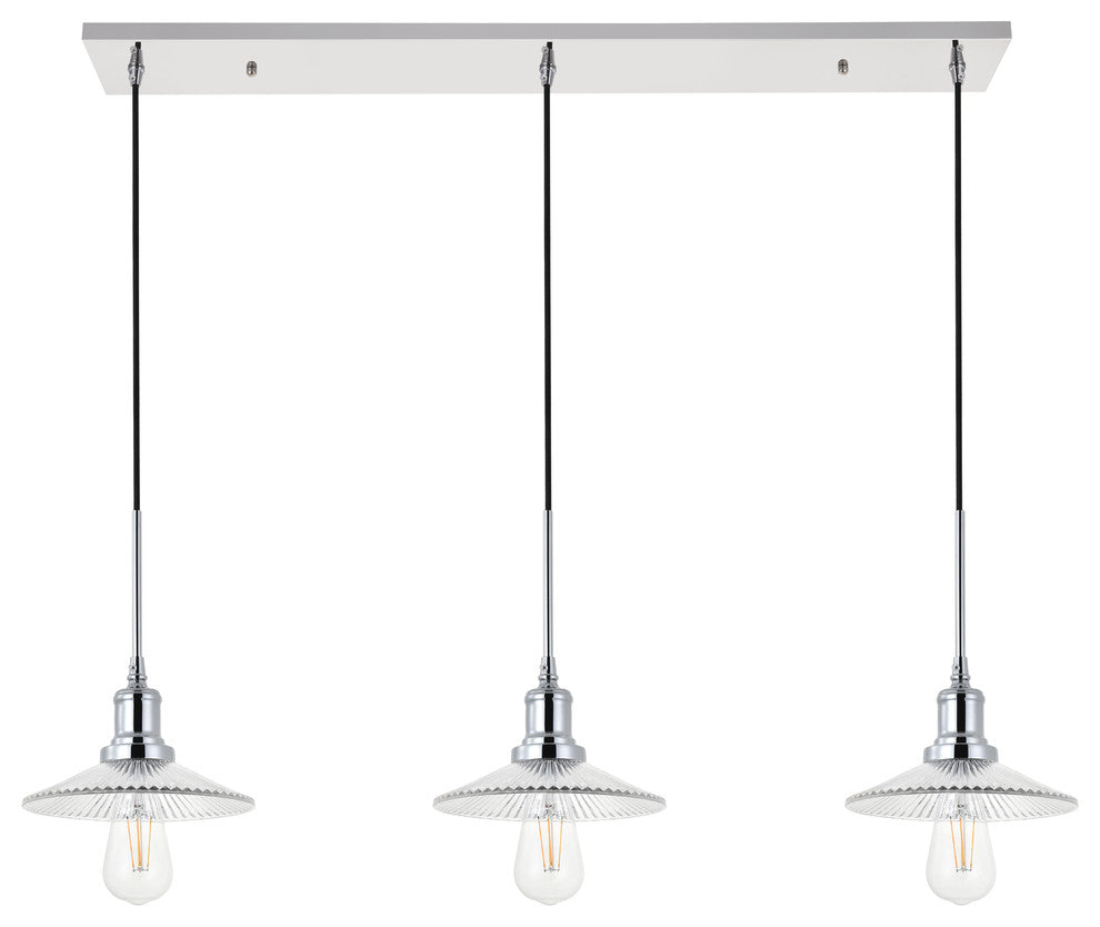 Chrome Finish 3-Light Pendant