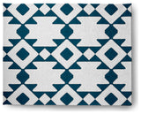 Geometric Soft Chenille Area Rug, Dark Teal, 8'x10'