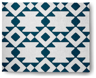 Geometric Soft Chenille Area Rug, Dark Teal, 8'x10'