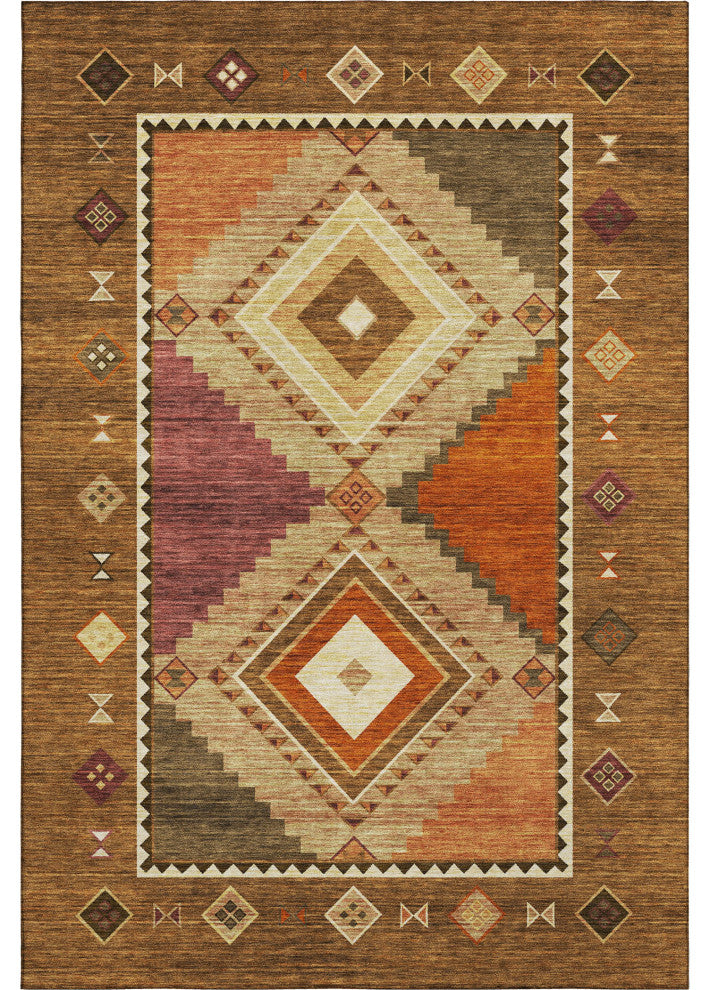 Addison Premium Washable Mayfield AMF177 Brown 3' x 5' Rug