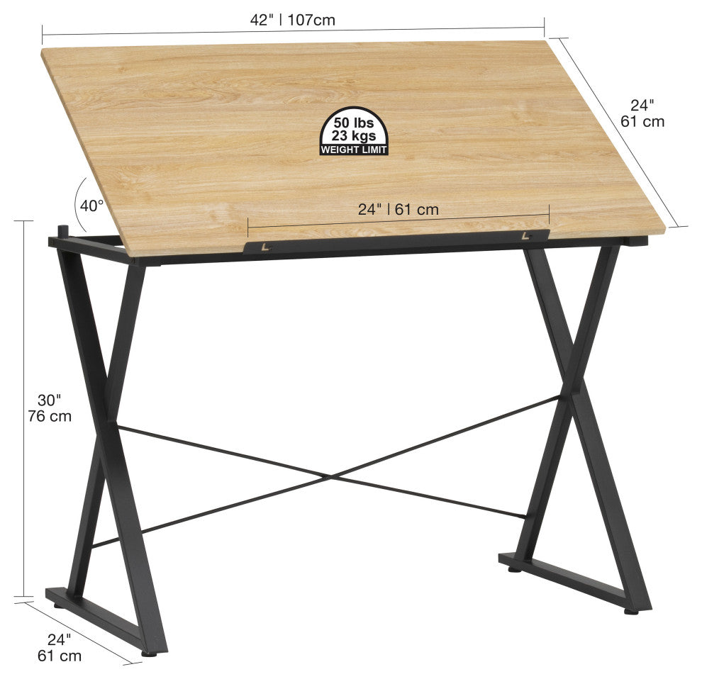 Axiom II Drafting Table with  42" Wide Adjustable Top