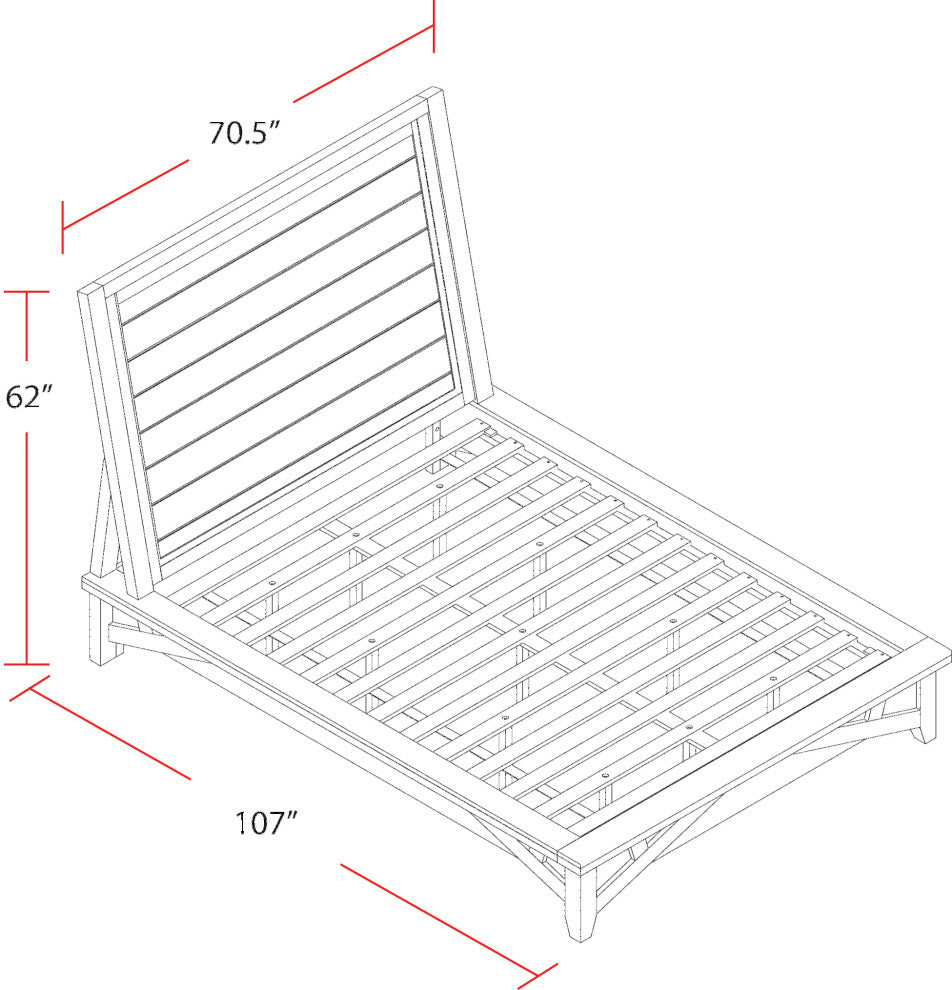 King Platform Bed With 2 Nightstands, Queen