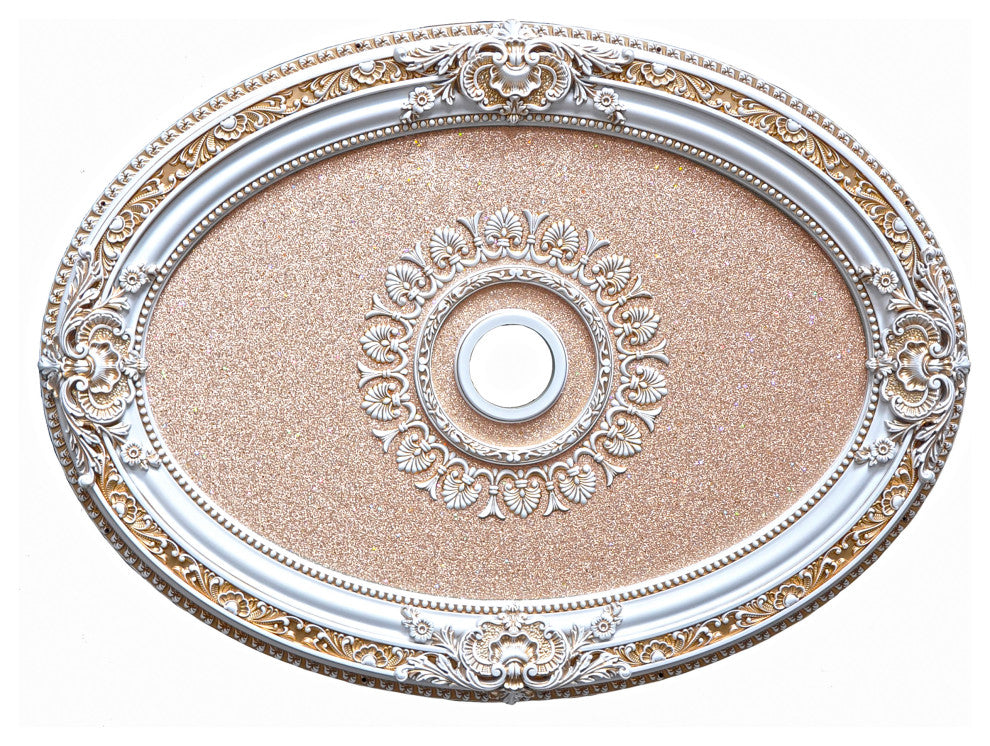 Artistry Lighting, Oval 43"x32" Antique White Ceiling Medallion (ART0811-F1-052)