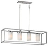 Maxim 10288SW Lateral 4 Light 36"W Pillar Candle Linear Pendant - Satin Nickel