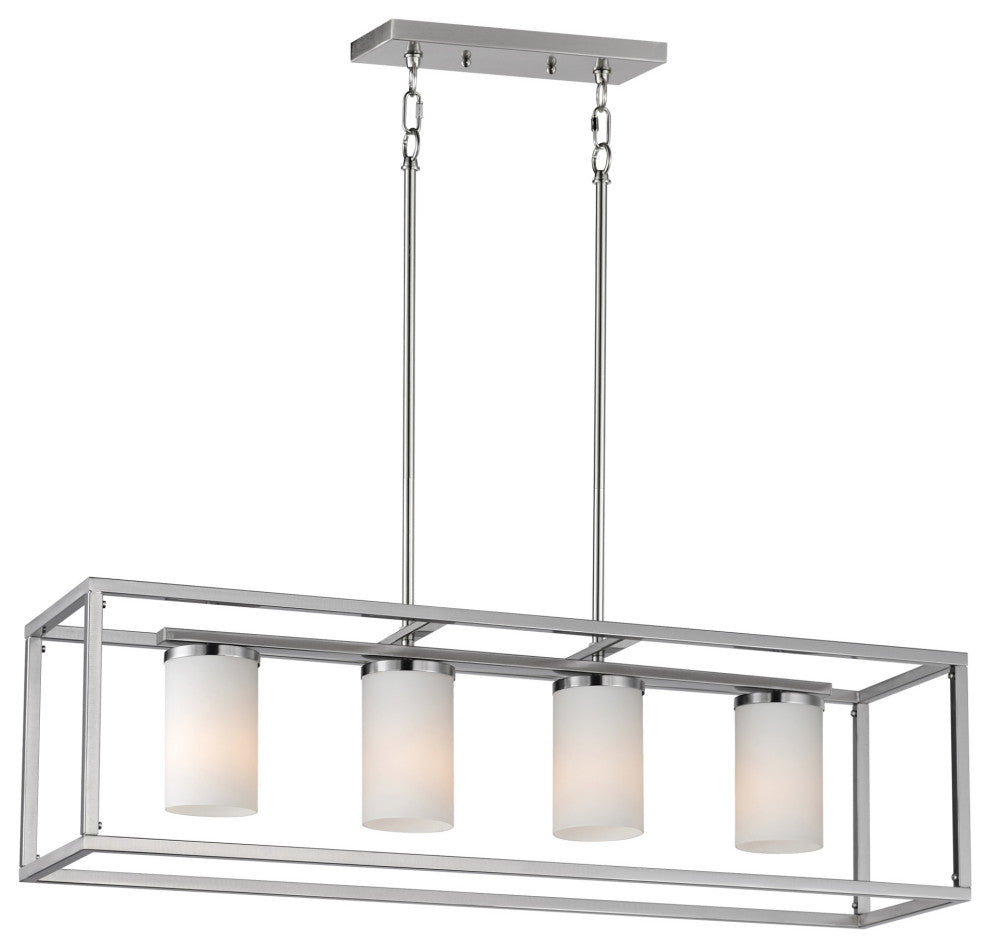 Maxim 10288SW Lateral 4 Light 36"W Pillar Candle Linear Pendant - Satin Nickel