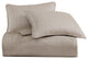 Chenille Herringbone Duvet Cover Set, Sand, 3PC, Super Queen