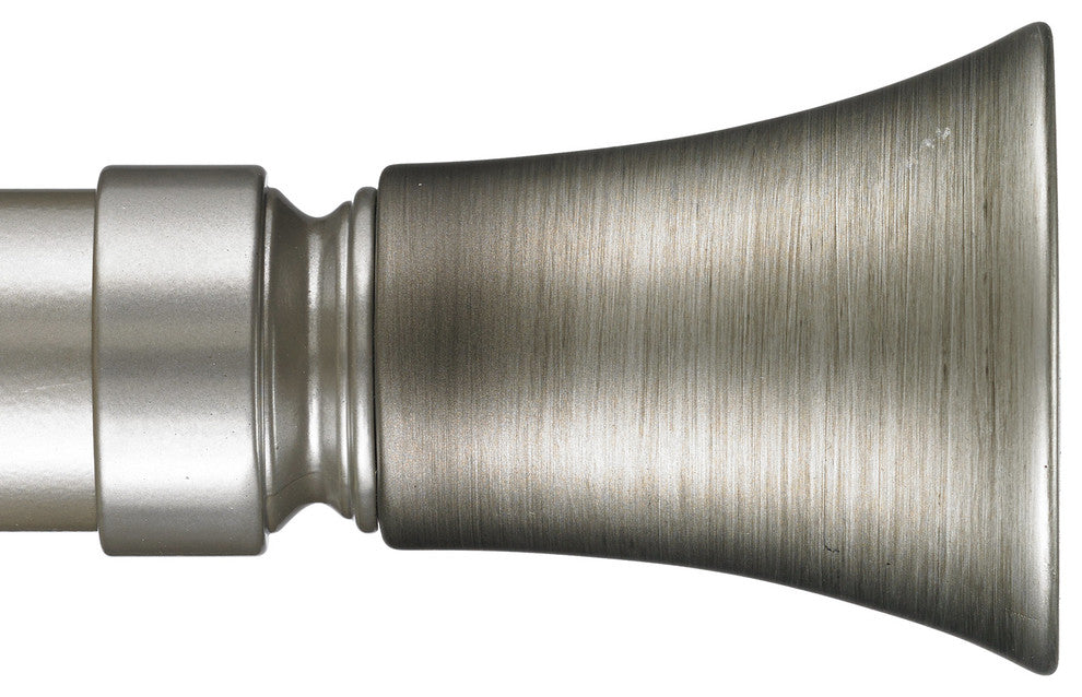 Dec Traverse Rod 2 With Tama 40 Finial, Antique Silver, Silver, 96