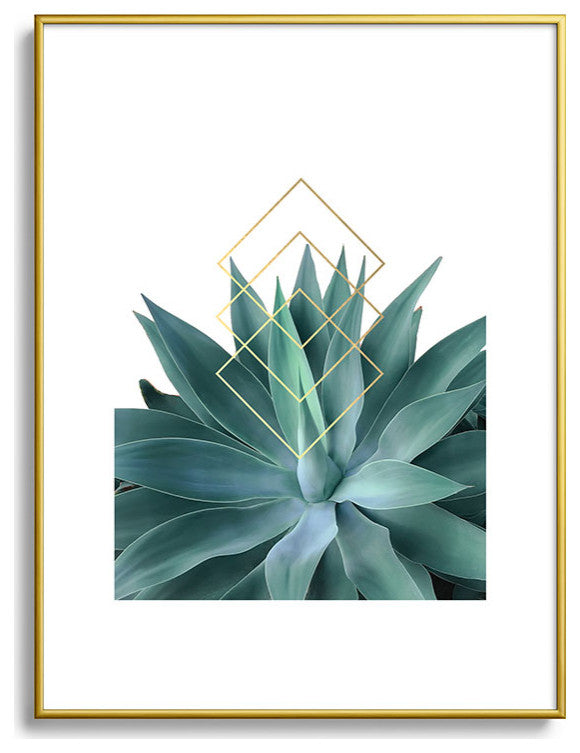 Gale Switzer Agave geometrics Metal Framed Art Print