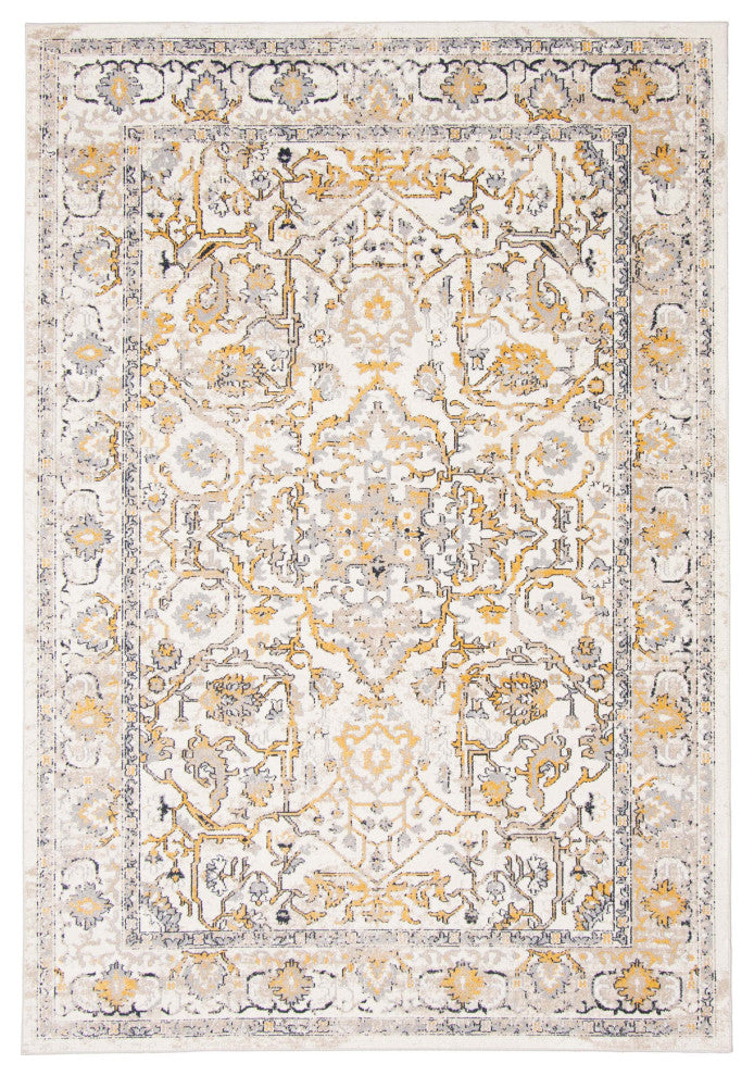 Aqua Legacy Area Rug, Ivory, 6'x9'