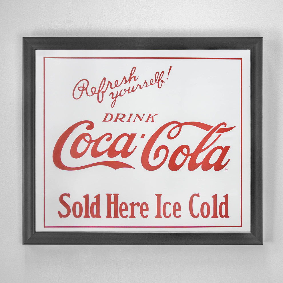 Coca Cola Sold Here Screen Printed Accent Mirror