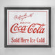 Coca Cola Sold Here Screen Printed Accent Mirror
