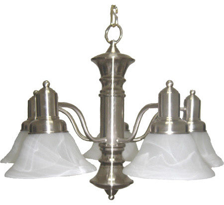 Maxim 20325MRSN 5-Light Chandelier Newburg Satin Nickel