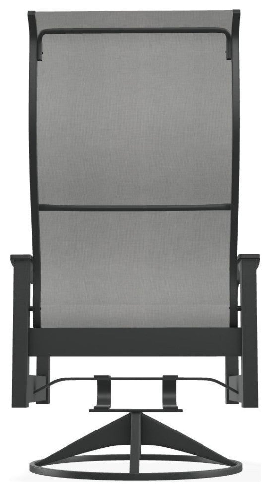 Leeward Sling Outdoor Swivel Rocker, Alloy/Graphite