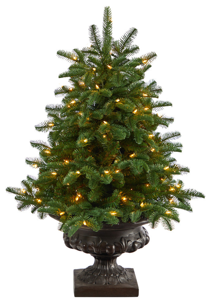 3.5' South Carolina Spruce Faux Xmas Tree W/Light & 458 Bendable Branches