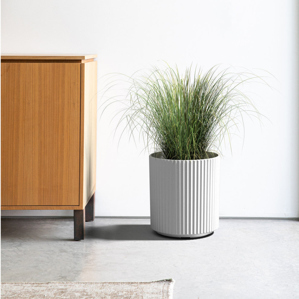Veradek Demi Series Planter, White, 16", 1 Pack