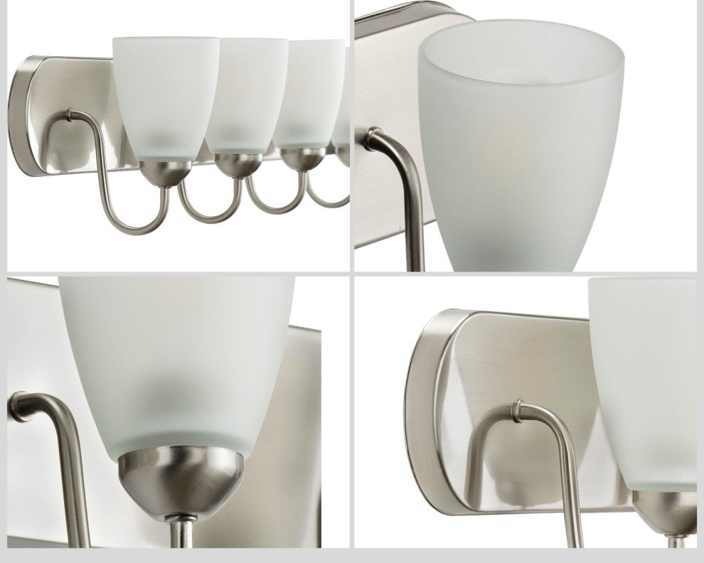 Progress Lighting 4-100W Medium Bath Bracket, Brushed Nickel