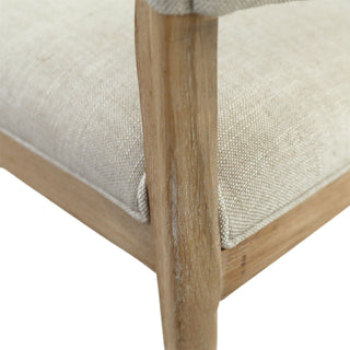 Lonewood Cotton Blend Upholstered Dining Chair, Off-White