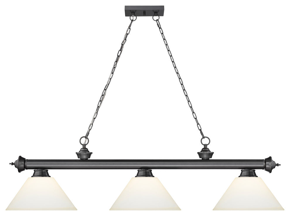 Zlite 2306-3BP-AMO14 3-Light Billiard, Matte Opal