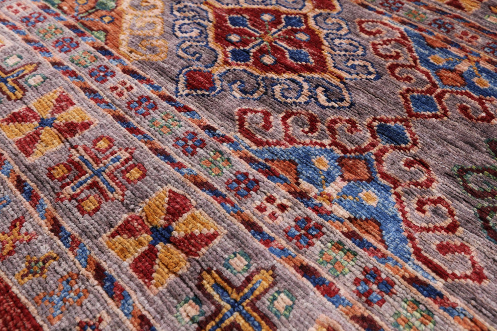5' 11" X 8' 1" Handmade Super Kazak Khorjin Wool Rug Q11270