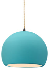 Radiance Small Globe 1-Pendant, Reflecting Pool/Matte Black/Beige Twisted, LED