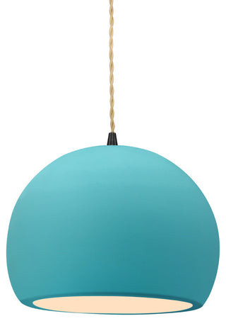 Radiance Small Globe 1-Pendant, Reflecting Pool/Matte Black/Beige Twisted, LED