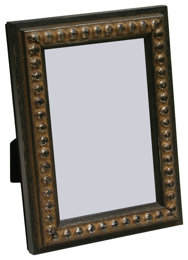 Arezzo Antique Frame, Black With Beads, 4"x6"