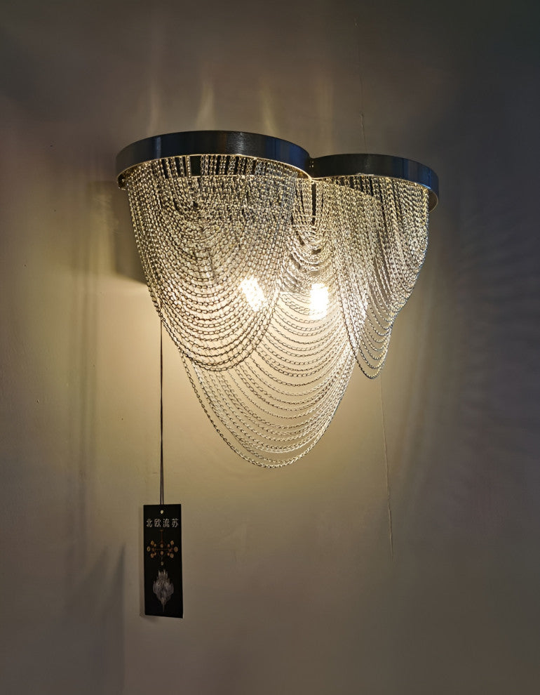 Luxury Chain Wall Lamp in American Style for Living Room, Bedroom
