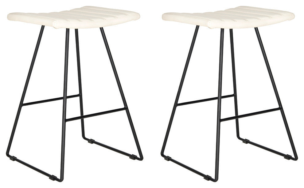 Safavieh Akito Counter Stools, Set of 2, Cream