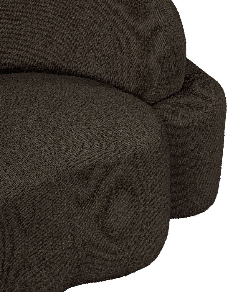 Principessa Boucle Fabric Chair, Brown, Loveseat