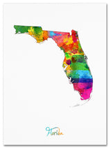 "Florida Map" Canvas Art by Michael Tompsett