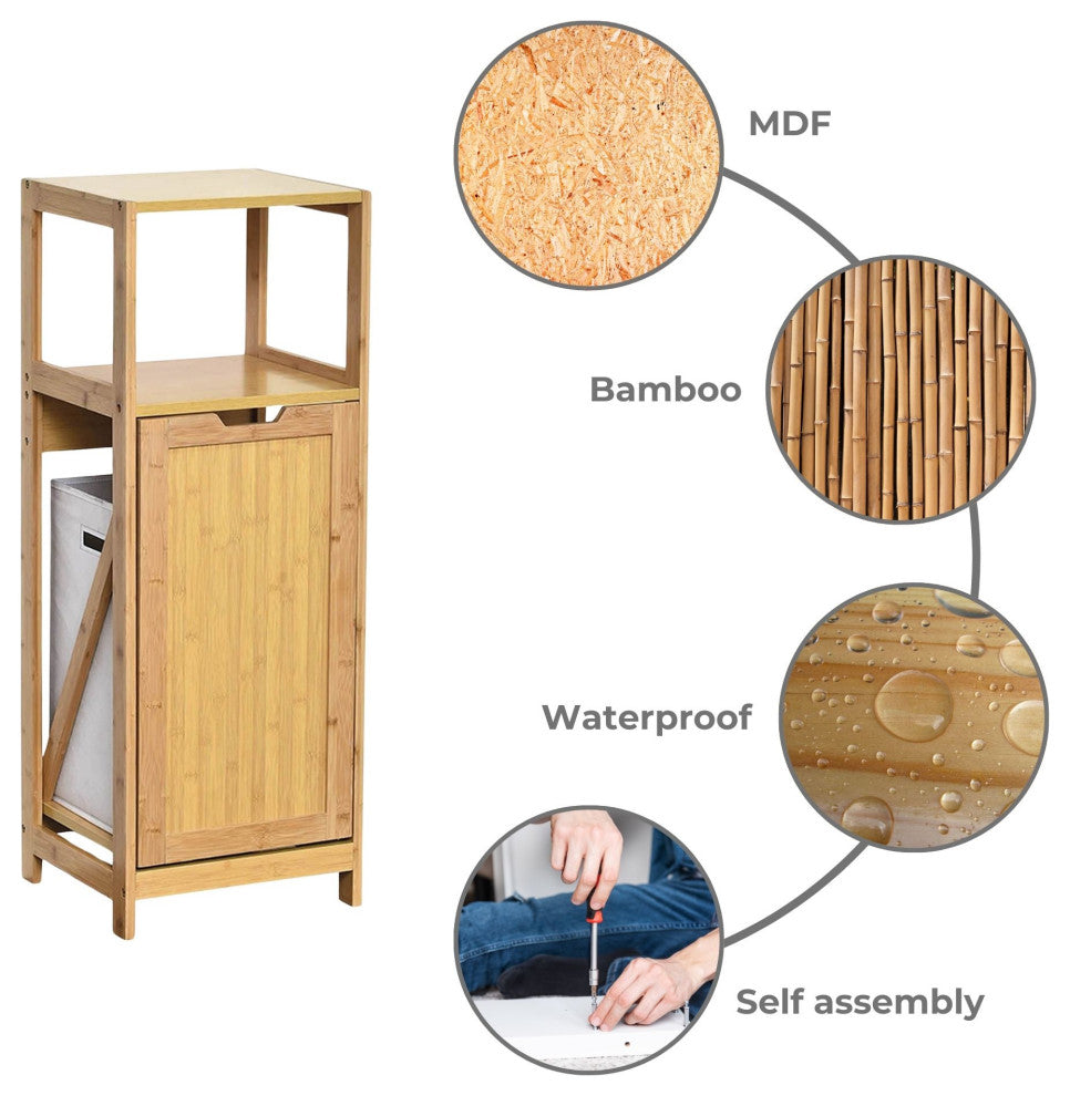 Tilt-Out Laundry Linen Hamper Cabinet, Mahe