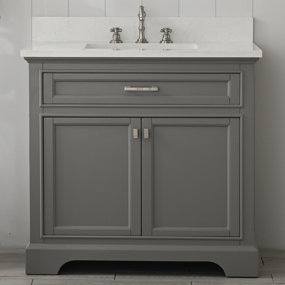 Milano Transitional Gray 36" Single Vanity