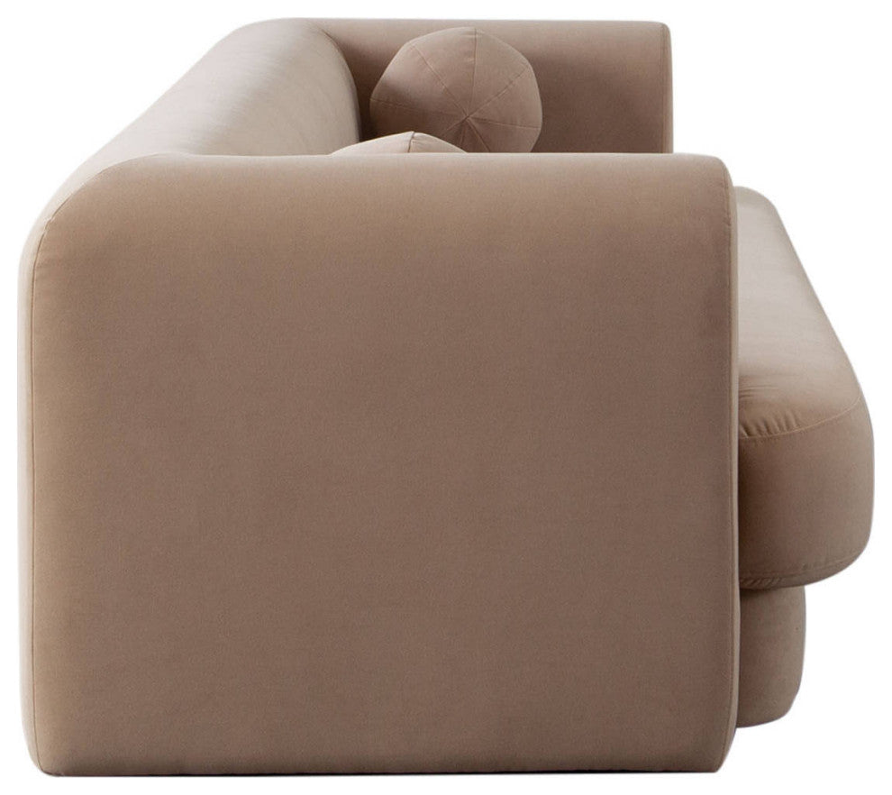 Form Sofa in Camel Performance Velvet by Diamond Sofa
