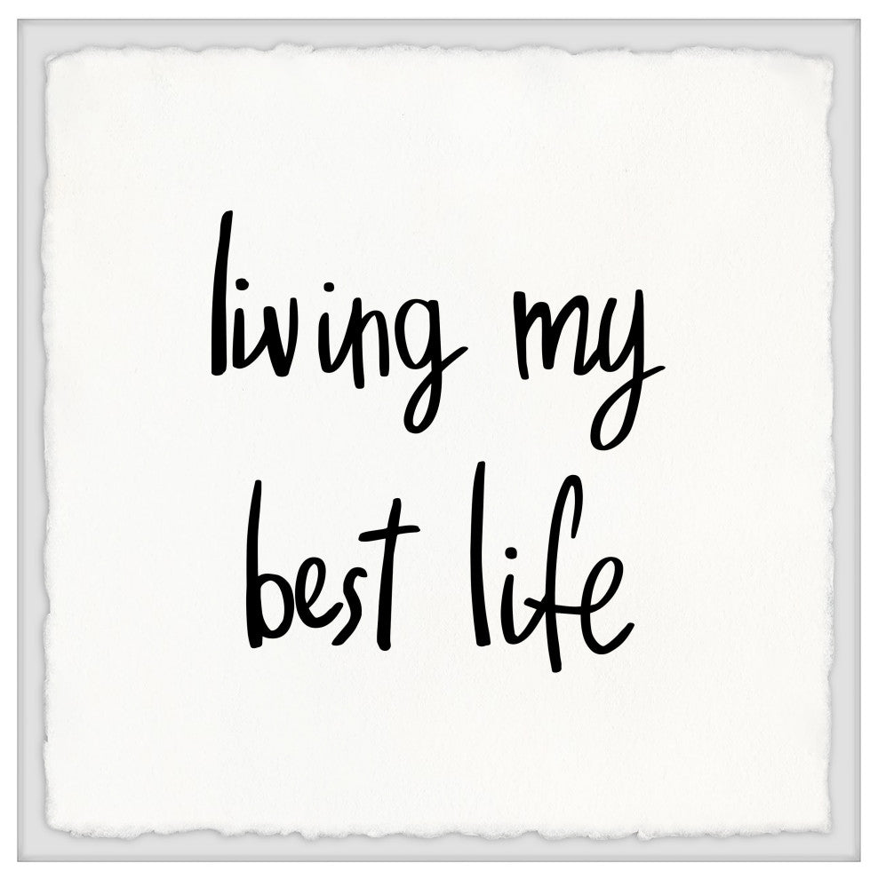 "Living My Best Life" Framed Painting Print, 12x12