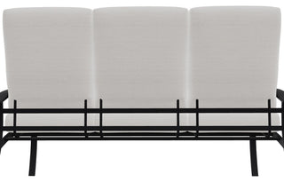 Belle Isle Cushion 3-Seat Outdoor Sofa, Tabloid Cloud/Black