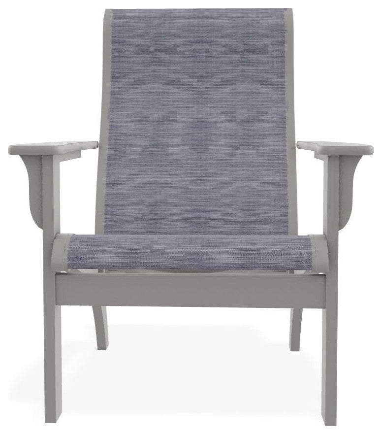 Adirondack Sling Outdoor Adirondack Armchair, Brooks/Warm Gray
