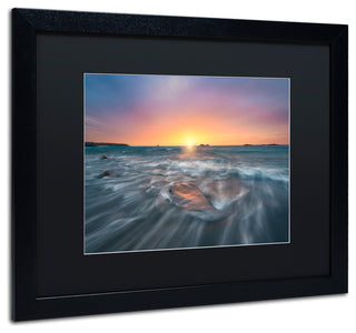 Mathieu Rivrin 'Oceanic Poetry' Matted Framed Art, Black Frame, Black, 20x16