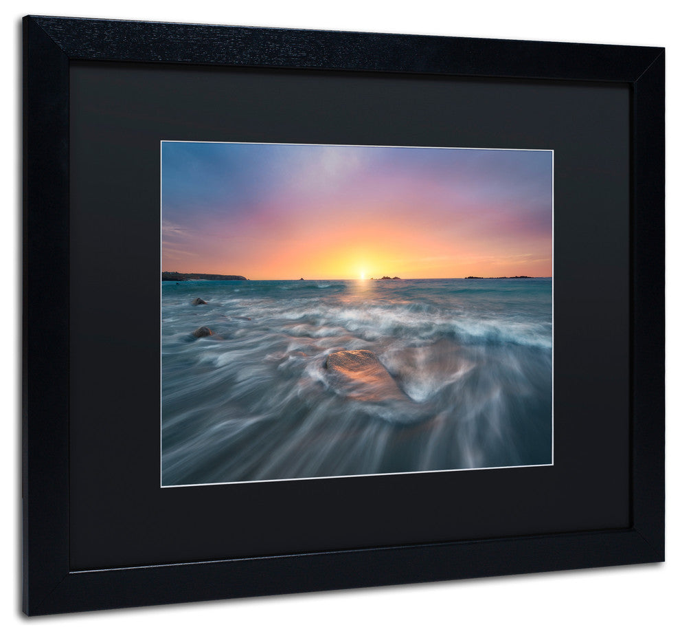 Mathieu Rivrin 'Oceanic Poetry' Matted Framed Art, Black Frame, Black, 20x16