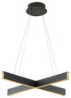 Metal and Acrylic "X" Shaped Frame LED Light Fixture, Black