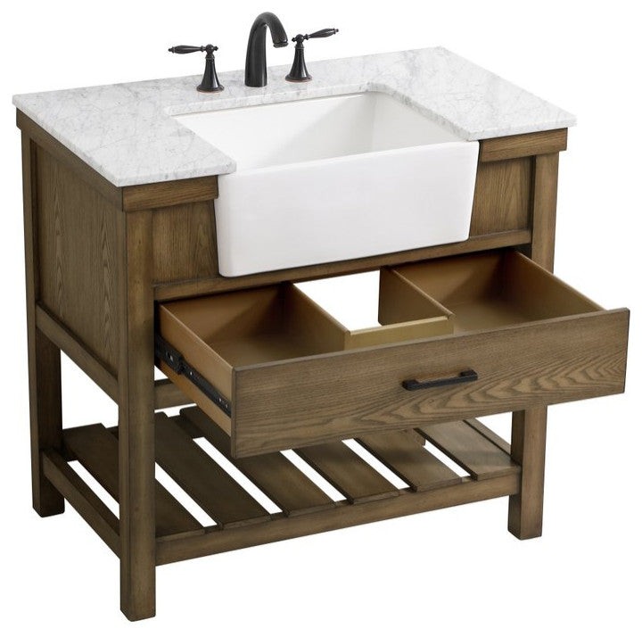 Home Living 22" Farmhouse Driftwood-Light Bathroom Vanity
