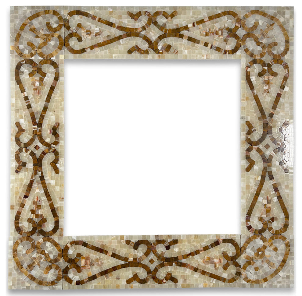 Marble Mosaic Border Listello Tile Everlasting Onyx White 4.7x15.7, 1 piece