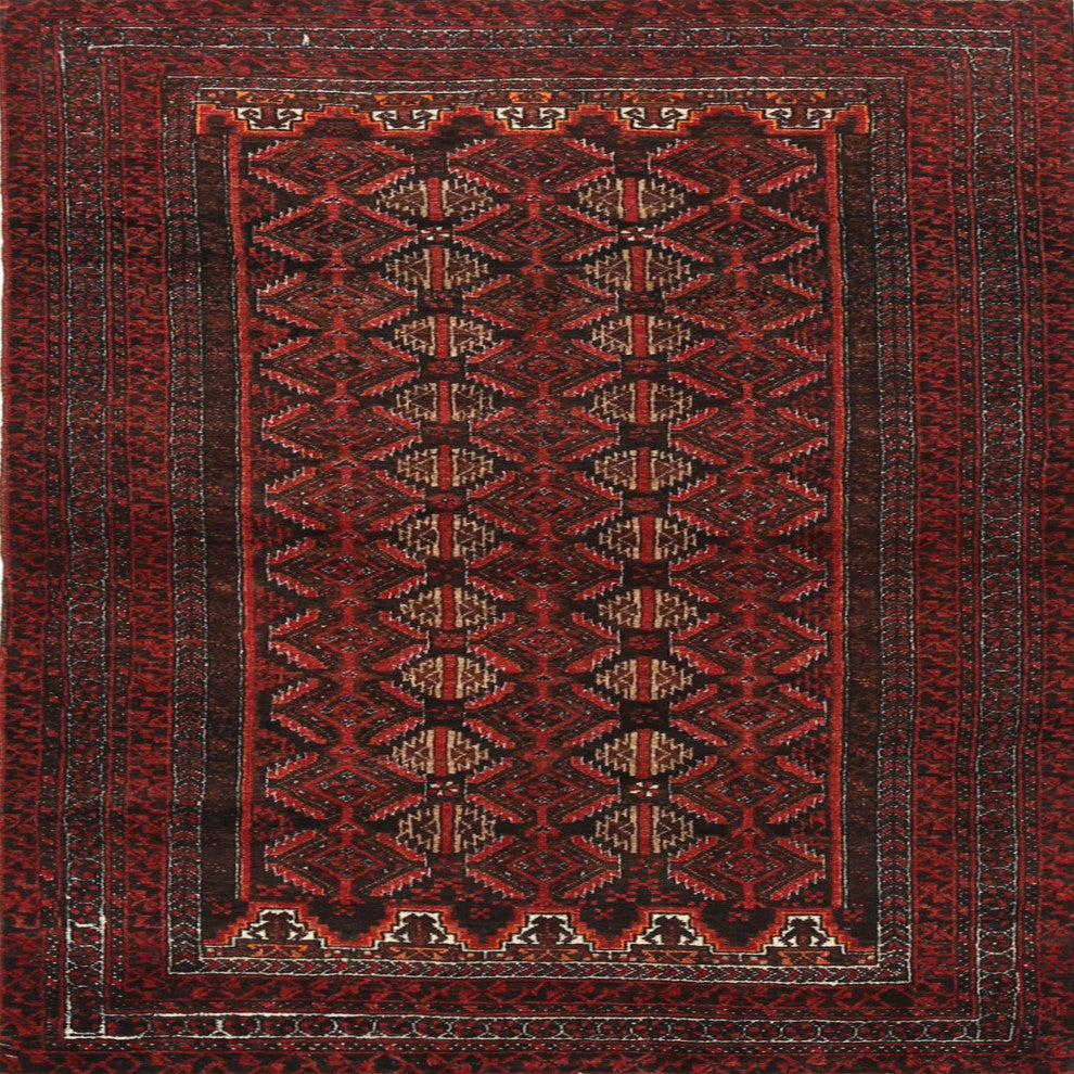 Ahgly Company Indoor Square Traditional Area Rugs, 3' Square