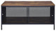Wood Coffee Table With 1 Compartment, Antique Oak and Black