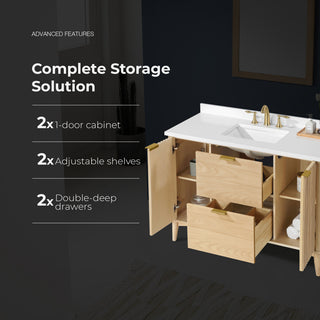 OVE Decors Gabi Single Sink Bathroom Vanity, Rustic Ash, 48", Single Sink