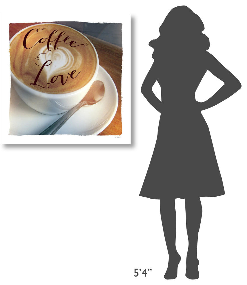 "Coffee Love" Digital Paper Print by Sue Schlabach, 32"x32"