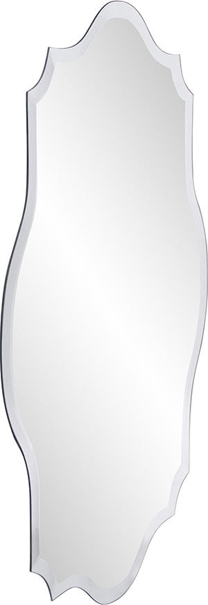 Oblong Scalloped Frameless Mirror