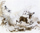 Alfred Jacob Miller The Death of the Elk, 20"x25" Gallery Wrapped Canvas