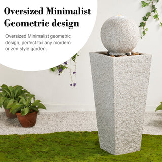 Faux Terrazzo Polyresin Outdoor Fountain
