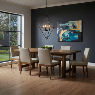 Vivio Lighting 4-Bulb 20"? Geometric Pendant Light Matte Black