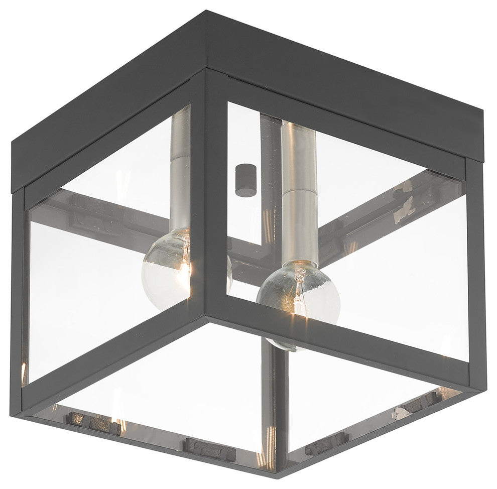 Livex Lighting Scandinavian Gray 2-Light Outdoor Ceiling Mount